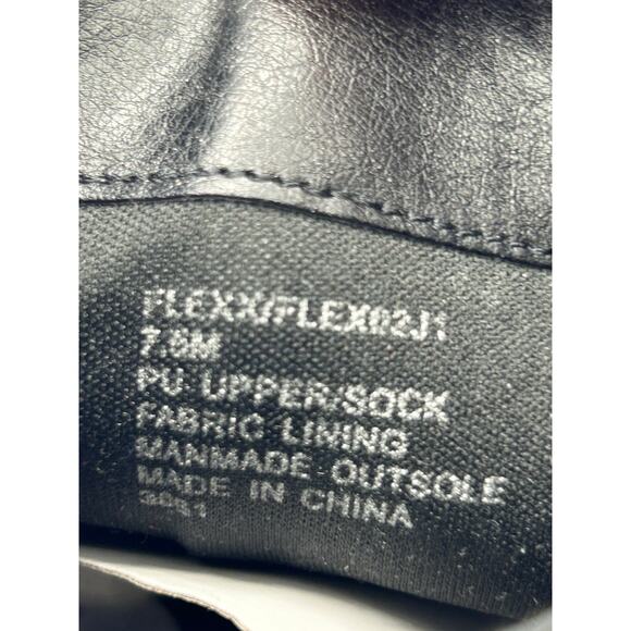 Madden Girl Flexx Pointed-Toe Booties Leather Black Block High Heels Sz 7.5 - Picture 7 of 7